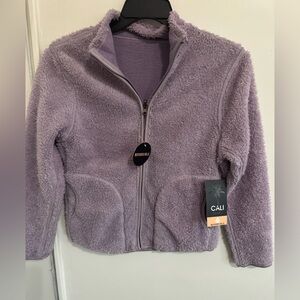 Cali Sport reversible purple fleece jacket size M